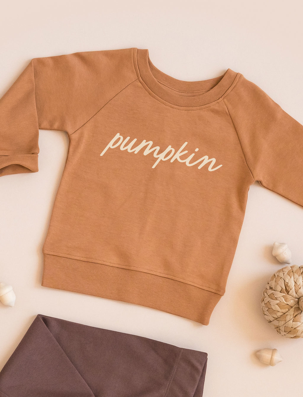 Pumpkin Lightweight Portland Pullover Baby-Kids : Tops : Pullovers : Long Sleeves Colored Organics Pumpkin Lightweight Portland Pullover | Colored Organics®