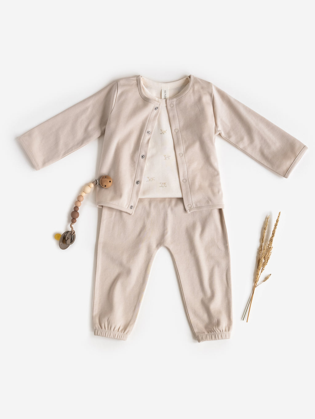Quill Layette Jacket - Dune Baby: Tops : Cardigans : Long Sleeves KENDI by Colored Organics Quill Layette Jacket for Baby | Colored Organics®