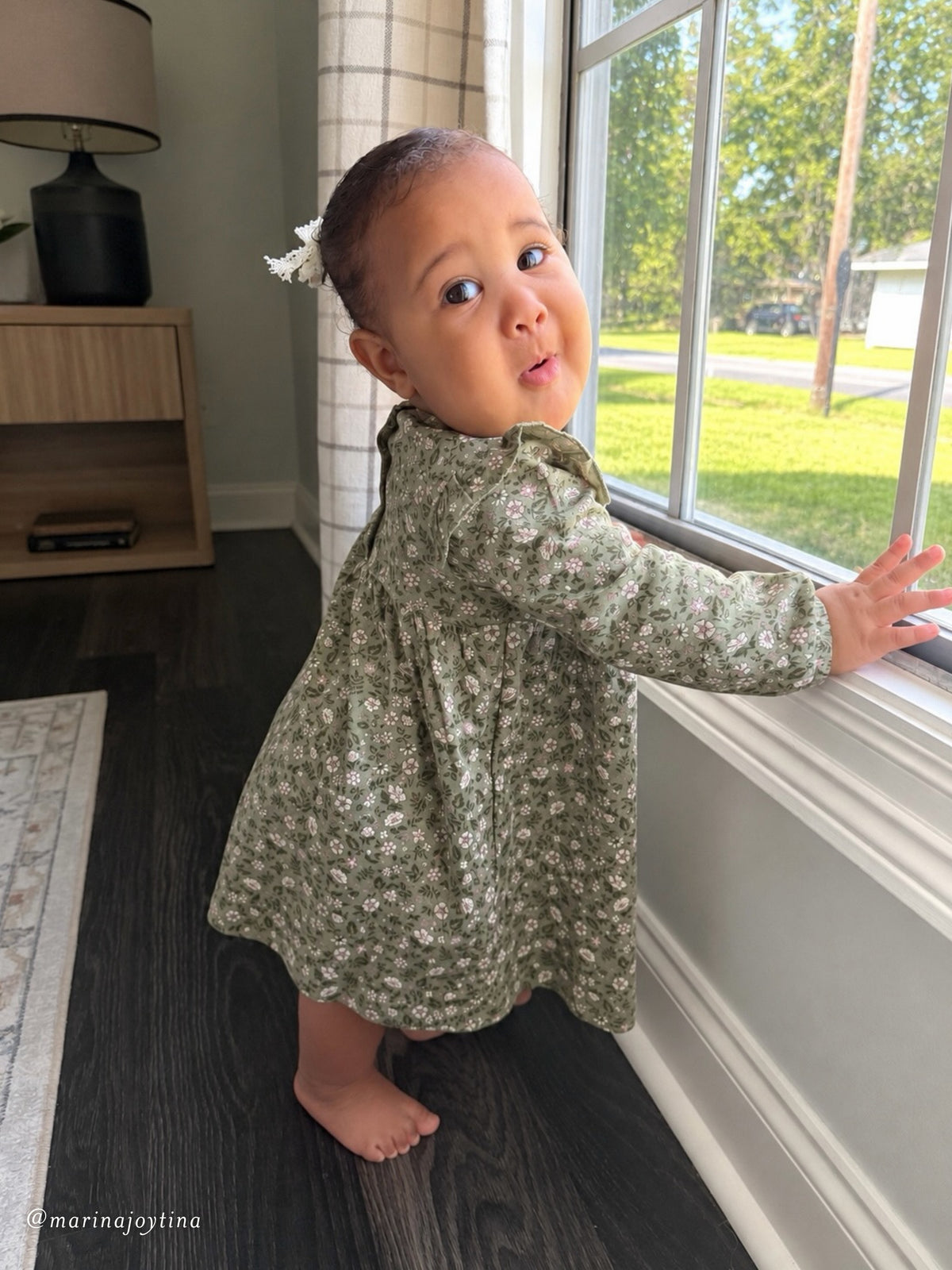 Mika Armhole Ruffle Long Sleeve Dress - Kelsey Floral Baby-Kids : Dresses : Long Sleeves KENDI by Colored Organics Mika Armhole Ruffle Long Sleeve Dress | Colored Organics®