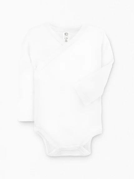 Classic Long Sleeve Kimono Bodysuit - Discontinued Sale : Baby : One Pieces : Bodysuits : Long Sleeves Colored Organics Classic Kimono Bodysuit - Long Sleeve | Colored Organics®