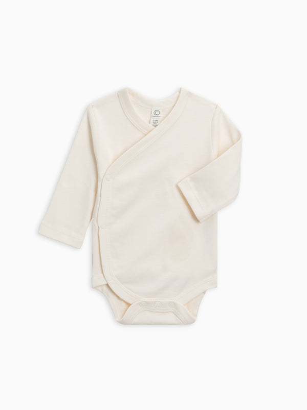 Classic Kimono Bodysuit - Long Sleeve Baby : One Pieces : Kimono Bodysuits : Short Sleeves Colored Organics Organic Long Sleeve Kimono Baby Bodysuit | Colored Organics®