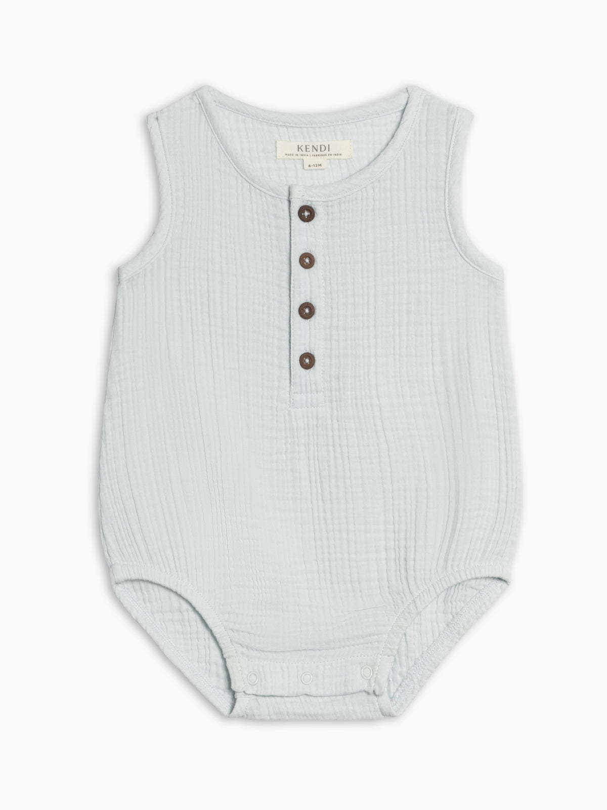 Bowie Muslin Bubble Romper - Powder Baby : One Pieces : Rompers : Tanks KENDI by Colored Organics Baby Bowie Muslin Bubble Romper - Powder | Colored Organics®