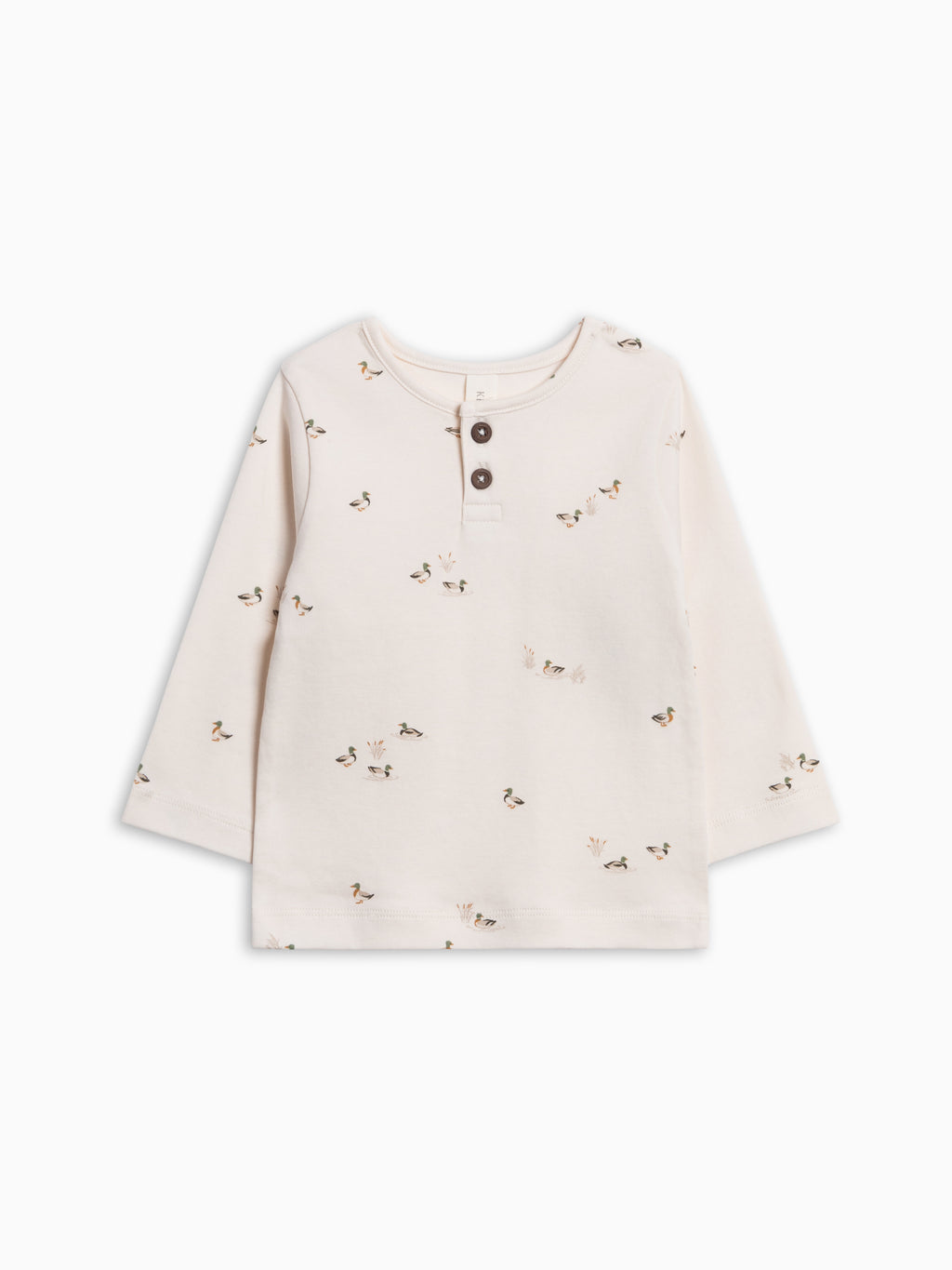 Reef Long Sleeve Henley - Mallard Baby-Kids : Tops : Tees : Long Sleeves KENDI by Colored Organics Reef Long Sleeve Henley for Baby + Kids | Colored Organics®