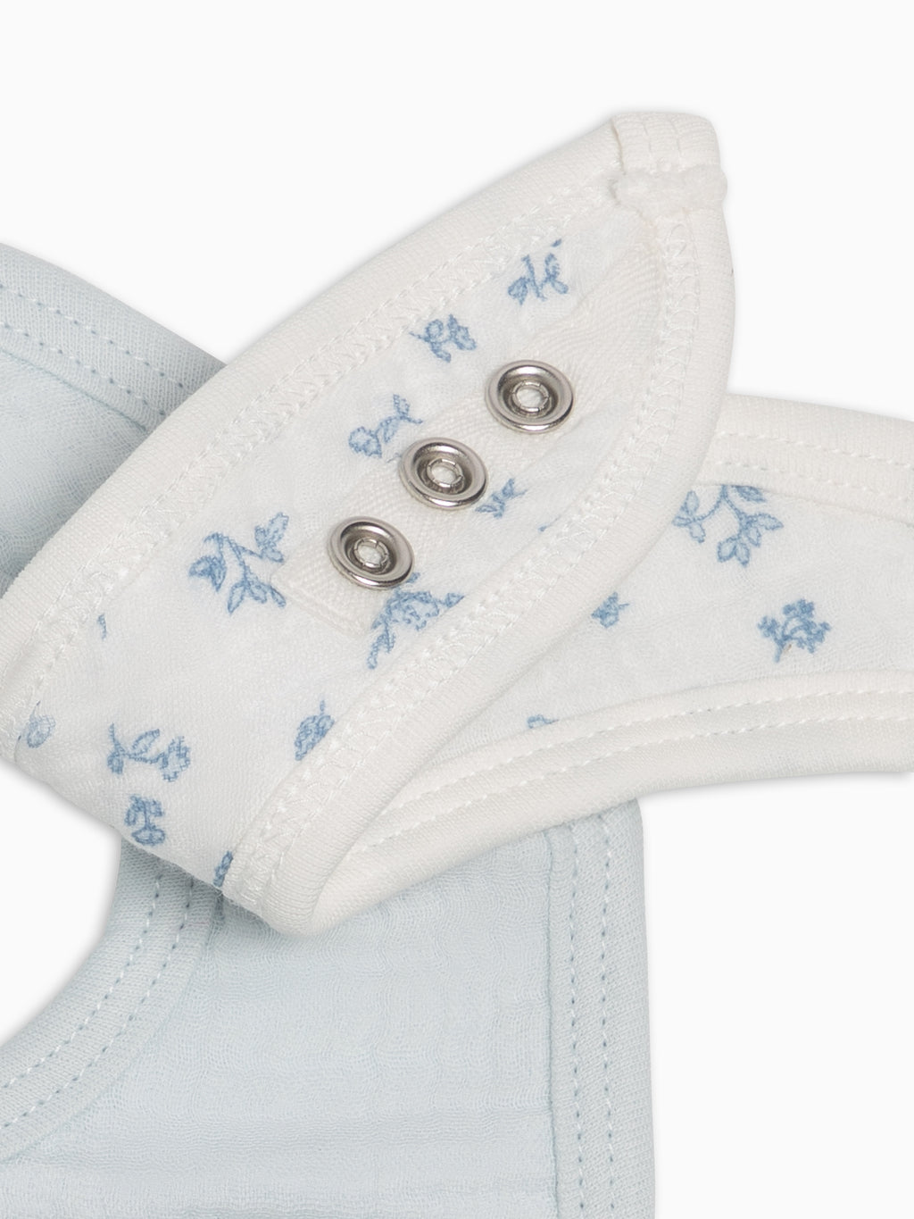 2-Pack Muslin Bibs - Rosebay Floral + Powder Baby : Gear : Bibs : Feeding KENDI by Colored Organics 2-Pack Muslin Bibs - Rosebay Floral + | Colored Organics®