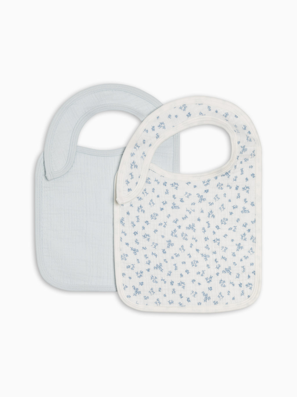 2-Pack Muslin Bibs - Rosebay Floral + Powder Baby : Gear : Bibs : Feeding KENDI by Colored Organics 2-Pack Muslin Bibs - Rosebay Floral + | Colored Organics®