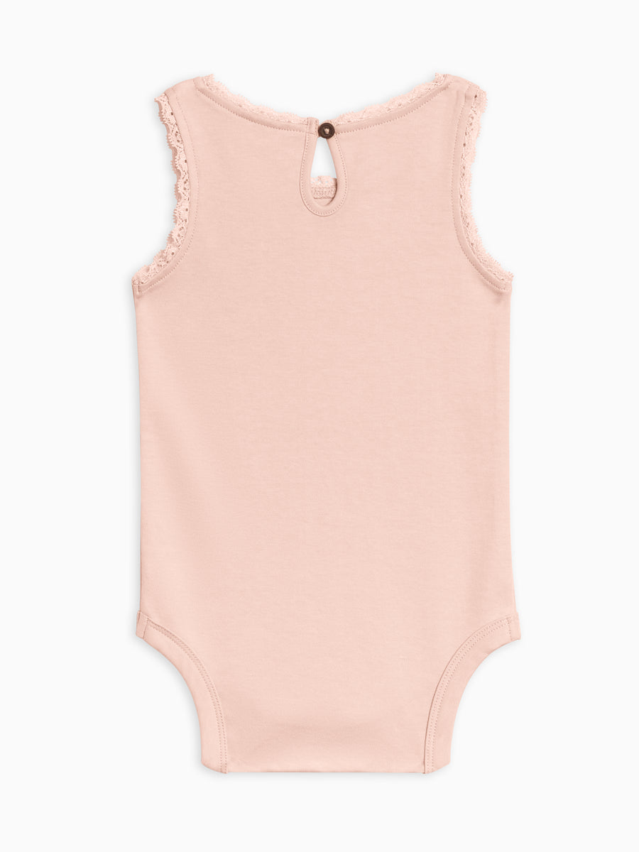 Luna Lace Tank Bodysuit Baby : One Pieces : Bodysuits : Tanks Colored Organics Luna Lace Tank Bodysuit for Baby | Colored Organics®