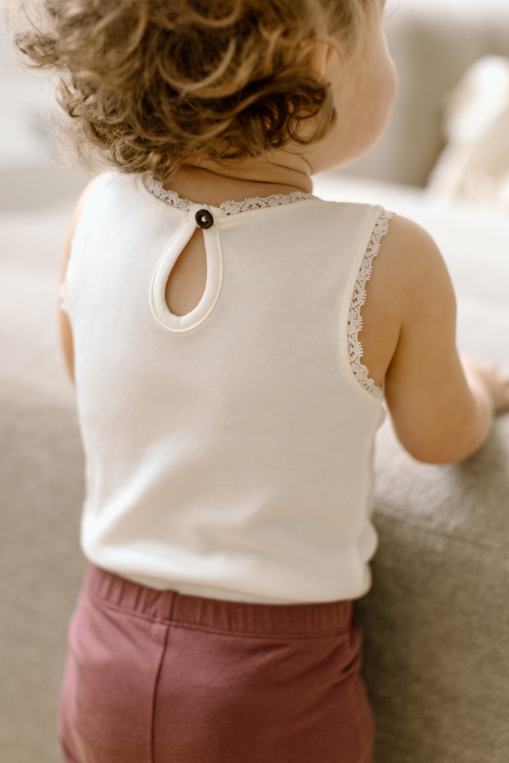 Luna Lace Tank Bodysuit Baby : One Pieces : Bodysuits : Tanks Colored Organics Luna Lace Tank Bodysuit for Baby | Colored Organics®