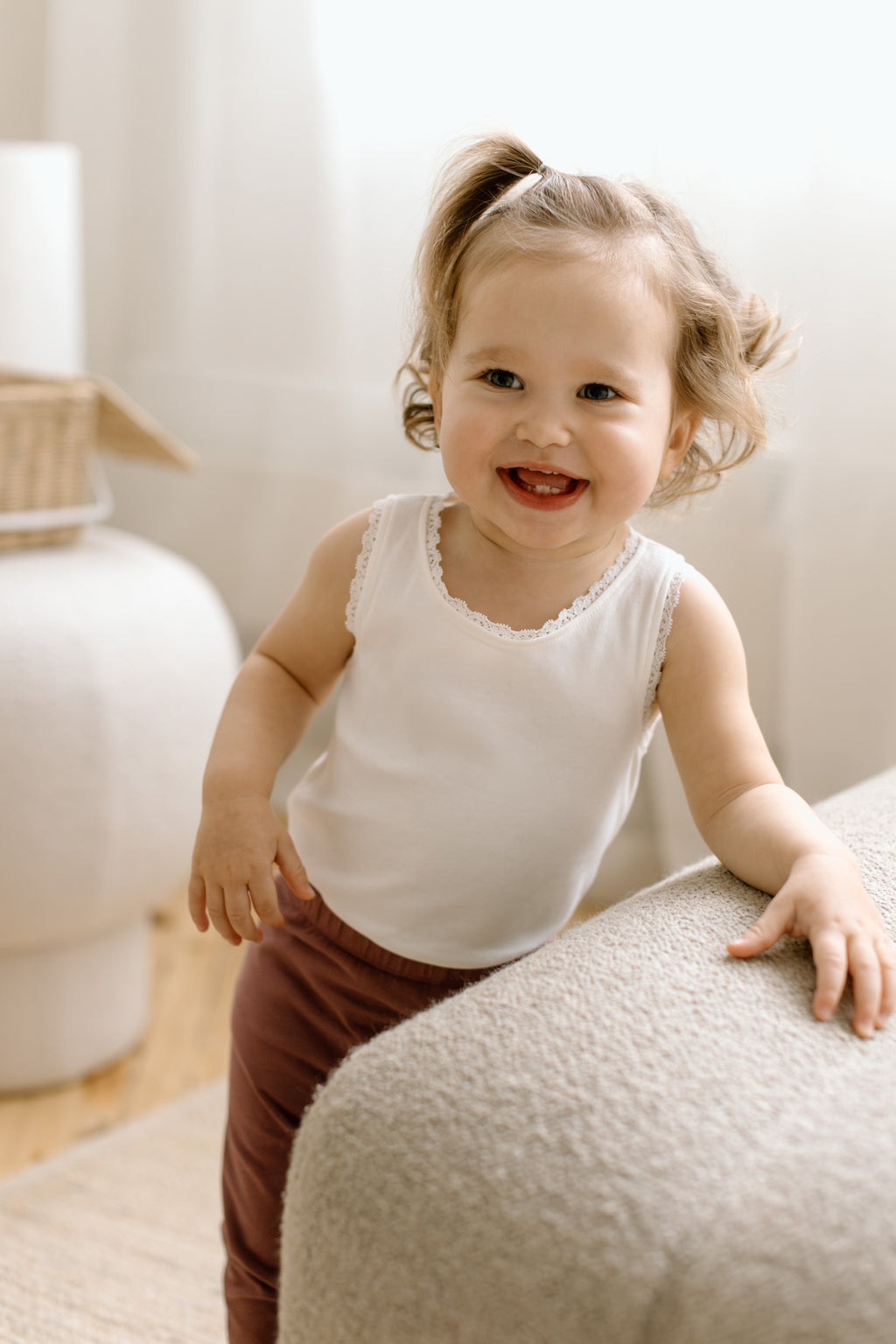 Luna Lace Tank Bodysuit Baby : One Pieces : Bodysuits : Tanks Colored Organics Luna Lace Tank Bodysuit for Baby | Colored Organics®