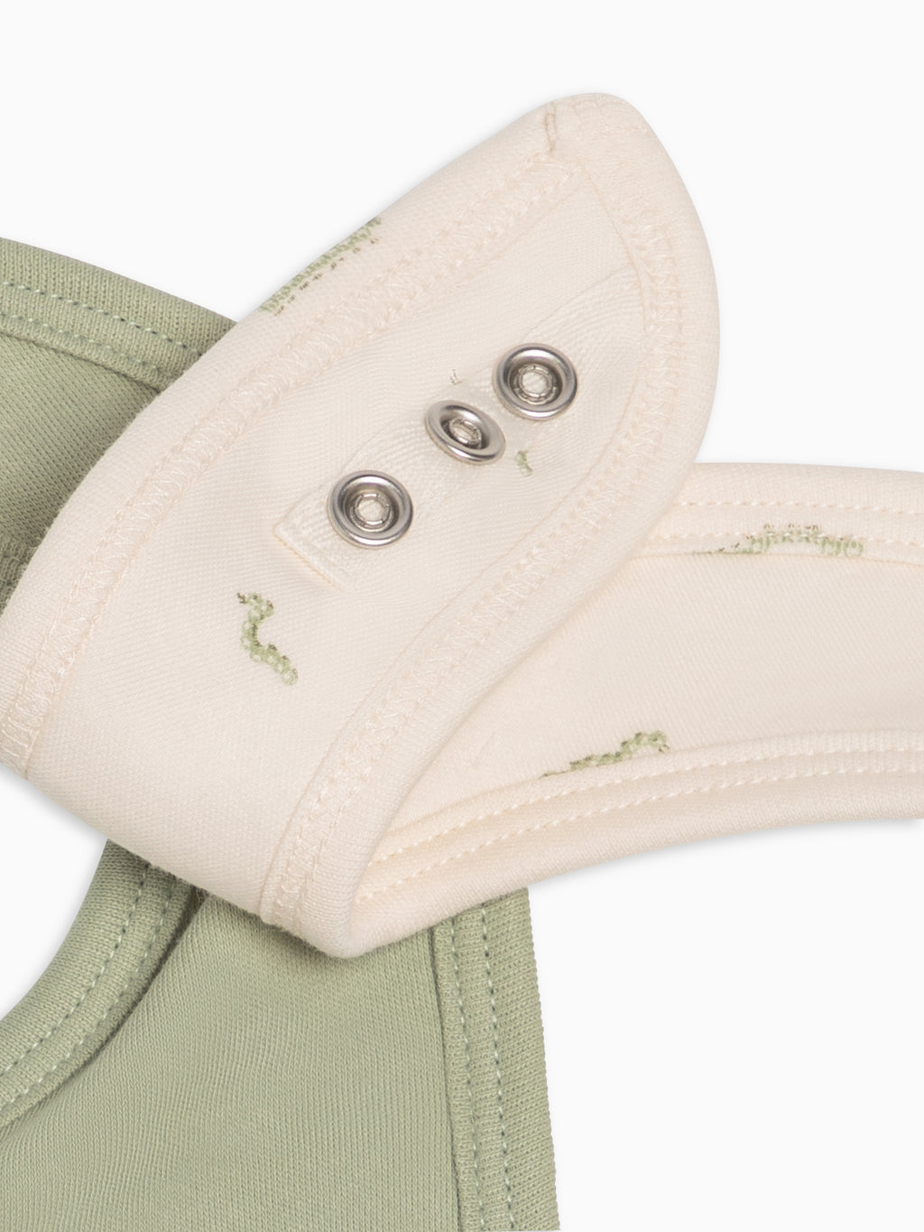 2-Pack Bibs - Mint + Caterpillar Baby : Gear : Bibs : Feeding Kendi Baby 2-Pack Bibs - Mint + Caterpillar | Colored Organics®