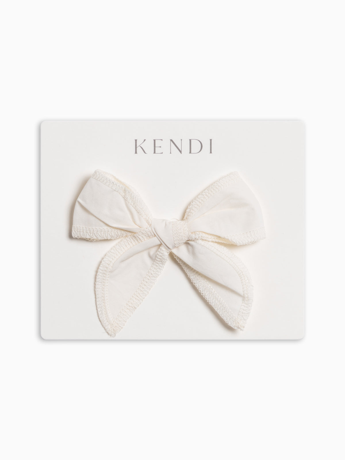 Poplin Bow Clip - Ivory Baby-Kids : Accessories : Bows : Clips KENDI by Colored Organics Poplin Bow Clip for Babies and Kids | Colored Organics®