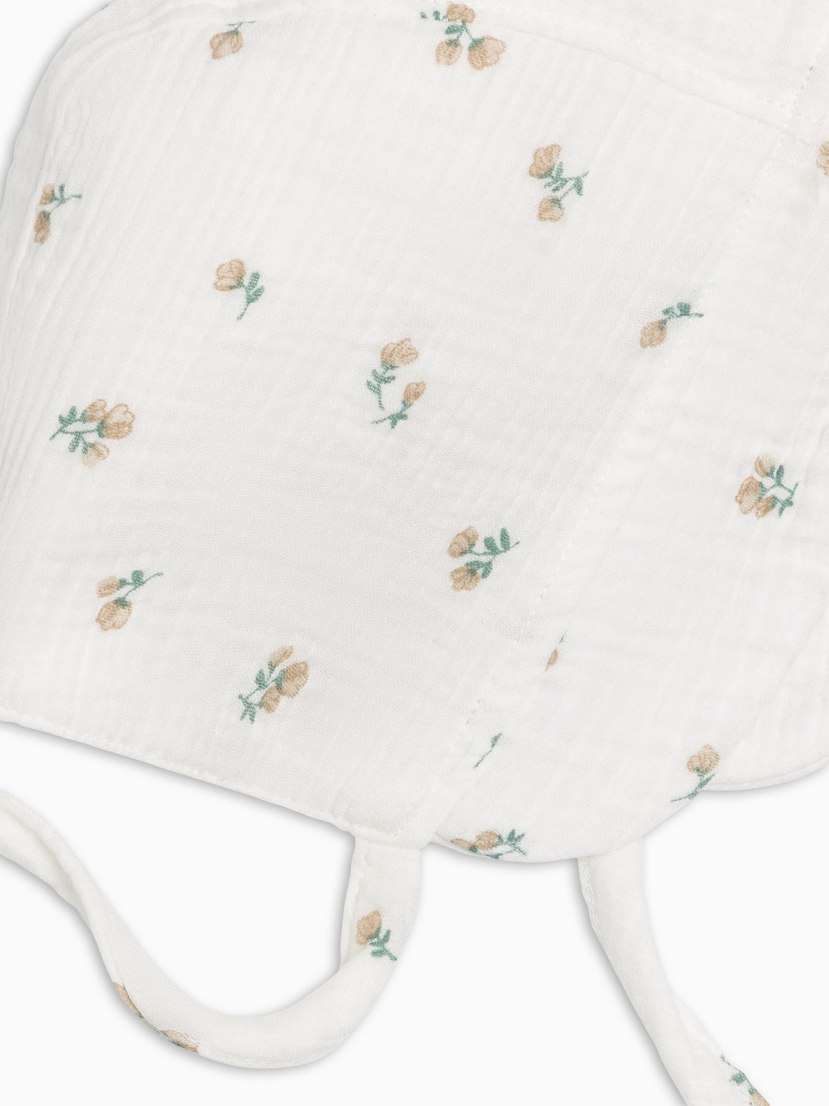 Muslin Bonnet - Palmer Floral / Dune + Laguna Baby : Accessories : Hats KENDI by Colored Organics Muslin Bonnet - Palmer Floral / Dune + | Colored Organics®