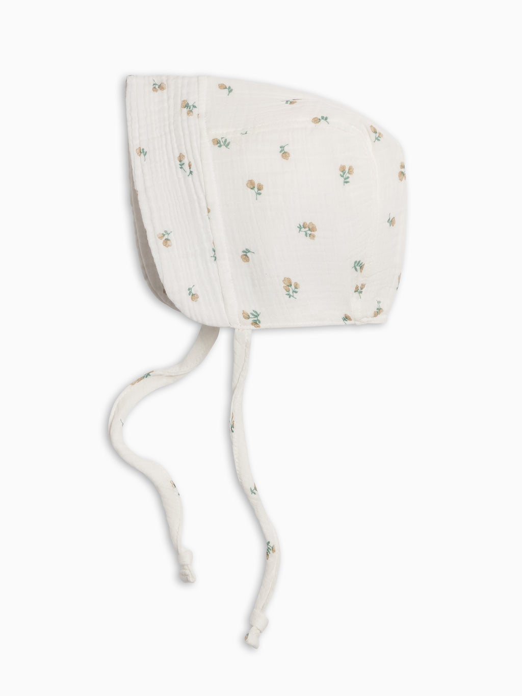 Muslin Bonnet - Palmer Floral / Dune + Laguna Baby : Accessories : Hats KENDI by Colored Organics Muslin Bonnet - Palmer Floral / Dune + | Colored Organics®