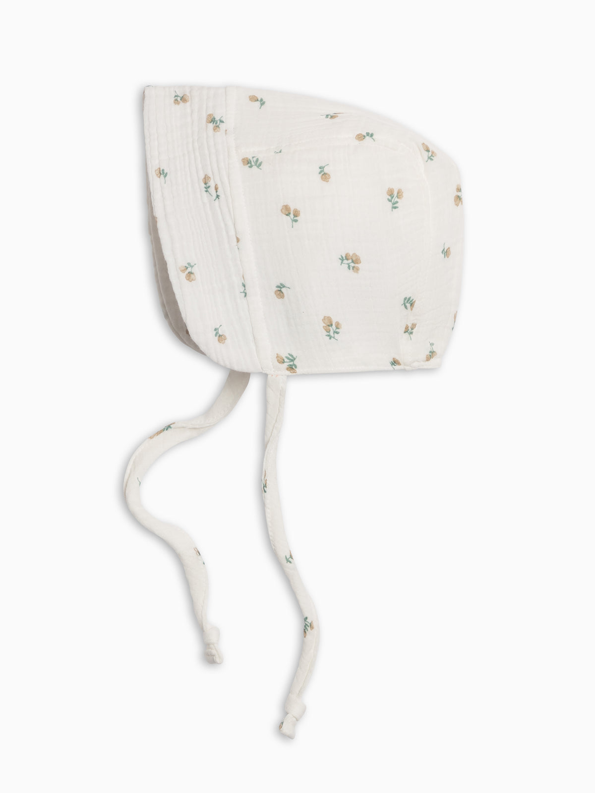 Muslin Bonnet - Palmer Floral / Dune + Laguna Baby : Accessories : Hats KENDI by Colored Organics Muslin Bonnet - Palmer Floral / Dune + | Colored Organics®