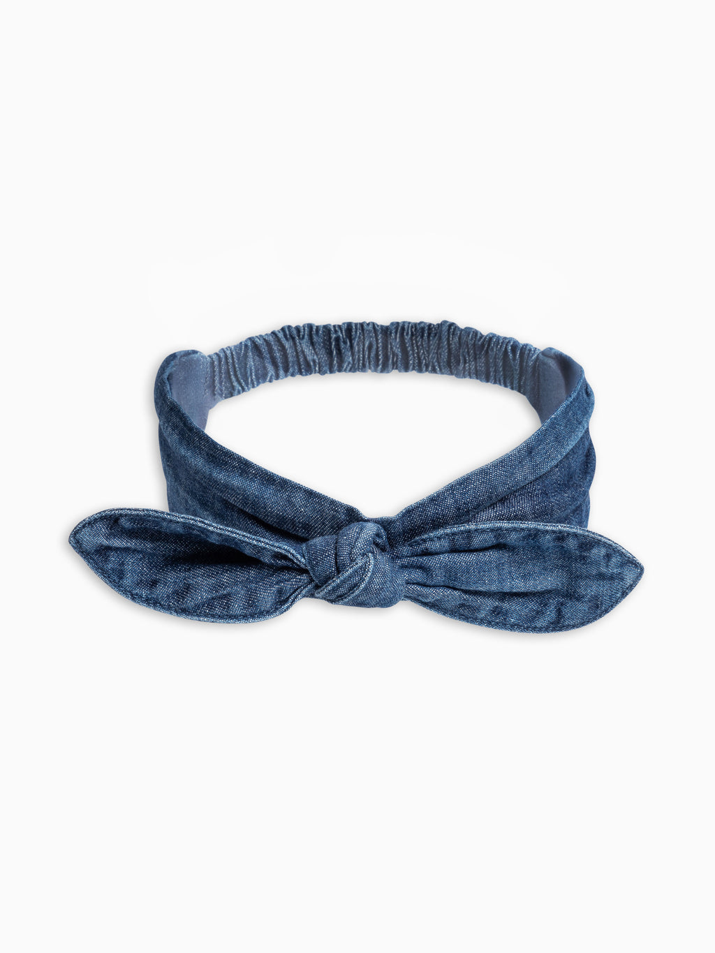 Chambray Bow Headband - AW26 Chambray Baby-Kids : Accessories: Headbands KENDI by Colored Organics Chambray Bow Headband for Baby | Colored Organics®
