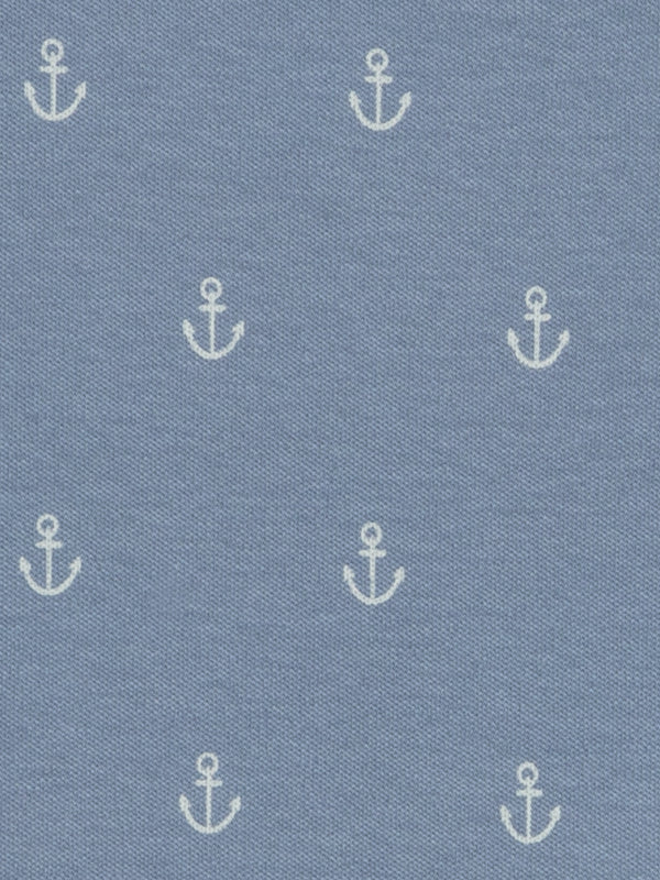 Afton Bodysuit - Anchor / Sea + Powder Baby : One Pieces : Bodysuits : Short Sleeves KENDI by Colored Organics Afton Bodysuit - Anchor / Sea + Powder | Colored Organics®