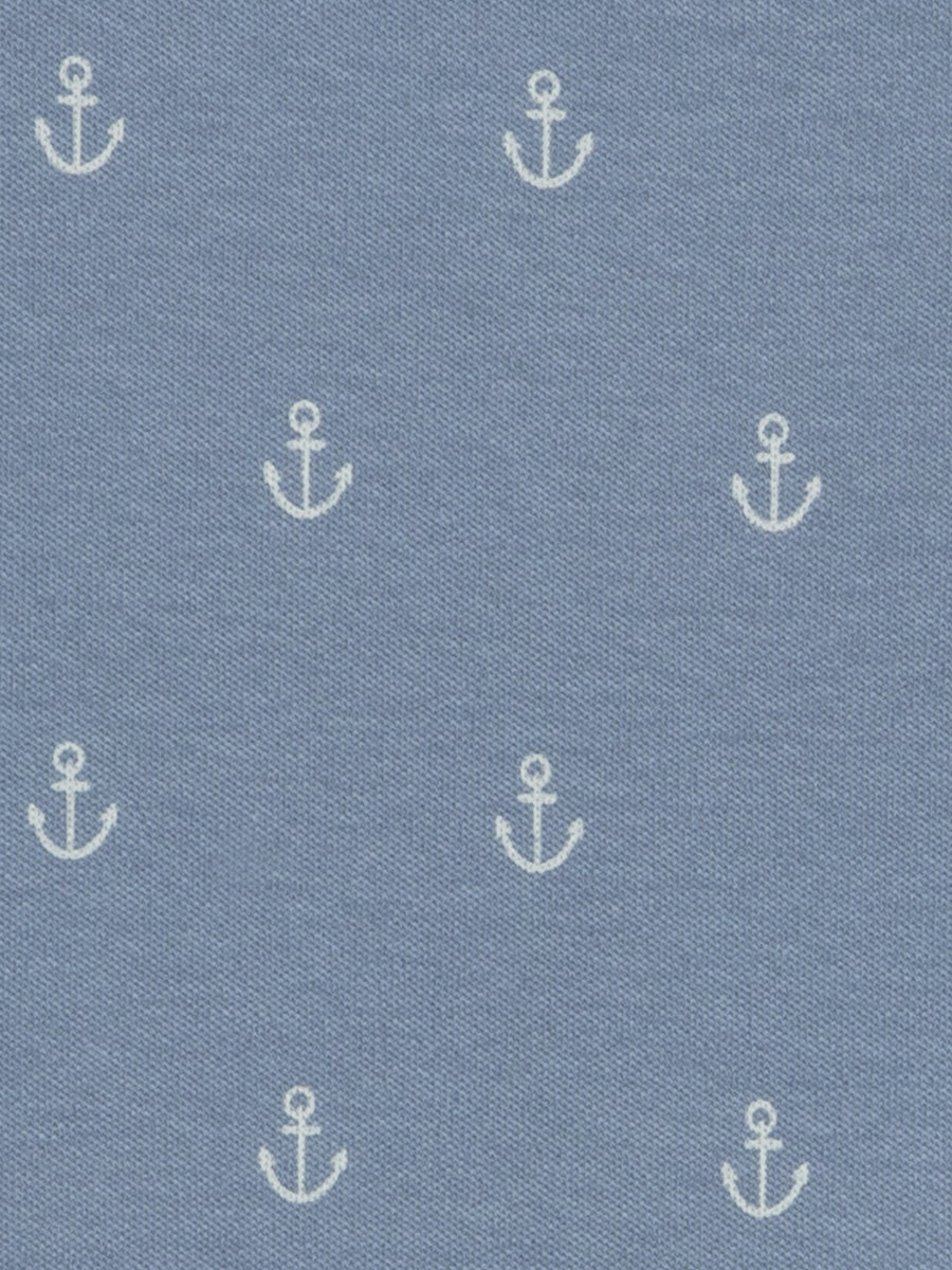 Afton Bodysuit - Anchor / Sea + Powder Baby : One Pieces : Bodysuits : Short Sleeves KENDI by Colored Organics Afton Bodysuit - Anchor / Sea + Powder | Colored Organics®