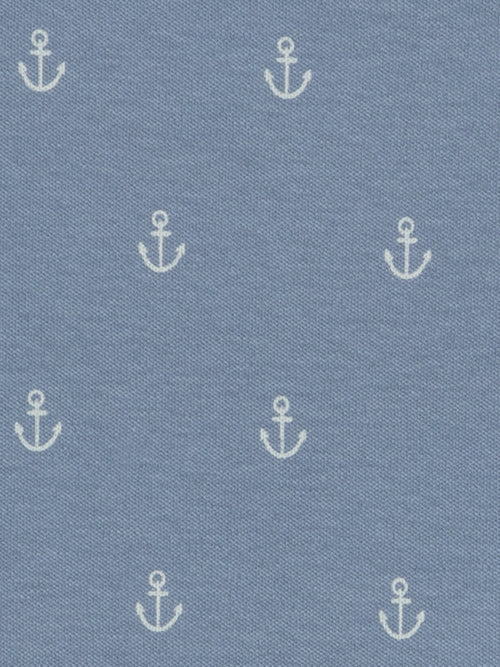 Afton Bodysuit - Anchor / Sea + Powder Baby : One Pieces : Bodysuits : Short Sleeves KENDI by Colored Organics Afton Bodysuit - Anchor / Sea + Powder | Colored Organics®