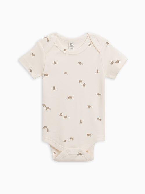 Afton Bodysuit - Bear / Truffle + Thyme  KENDI by Colored Organics Afton Bodysuit - Bear / Truffle + Thyme | Colored Organics®