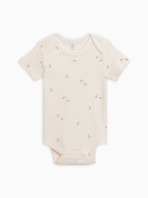 Afton Bodysuit - Duck / Oat + Chai  KENDI by Colored Organics Afton Bodysuit - Duck / Oat + Chai | Colored Organics®