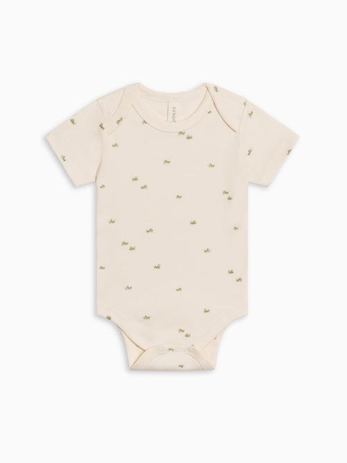 Afton Bodysuit - Grasshopper / Fern + Mint Baby : One Pieces : Bodysuits : Short Sleeves Kendi Afton Bodysuit - Grasshopper / Fern + | Colored Organics®
