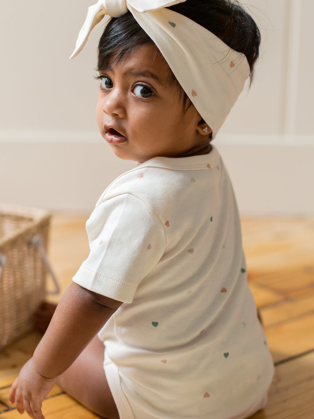 Afton Bodysuit - Heart / Ballet + Wisteria  KENDI by Colored Organics Afton Bodysuit - Heart / Ballet + | Colored Organics®