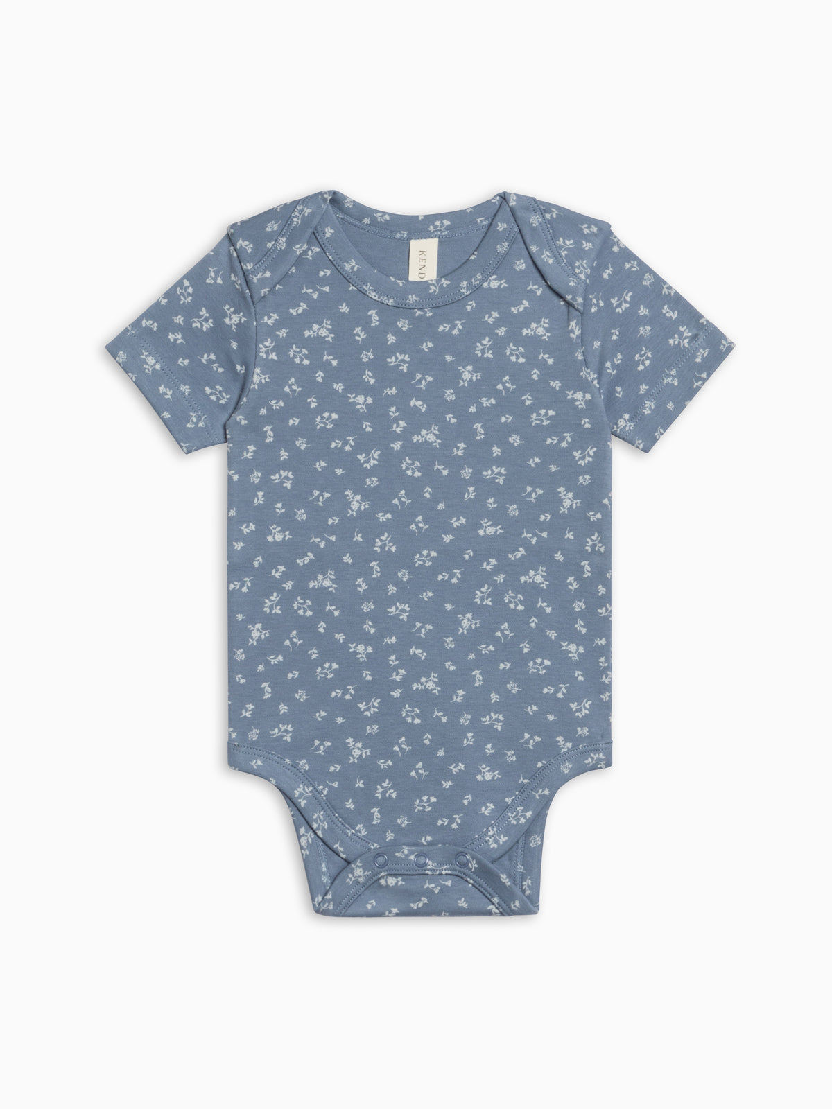 Afton Bodysuit - Isla Floral / Sea + Ivory Baby : One Pieces : Bodysuits : Short Sleeves KENDI by Colored Organics Afton Bodysuit - Isla Floral / Sea + | Colored Organics®