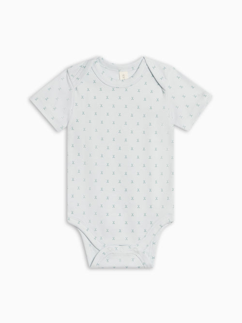 Afton Bodysuit - Tee Time / Powder + Laguna Sale : Baby : One Pieces : Bodysuits : Short Sleeves KENDI by Colored Organics Afton Bodysuit - Tee Time / Powder + | Colored Organics®
