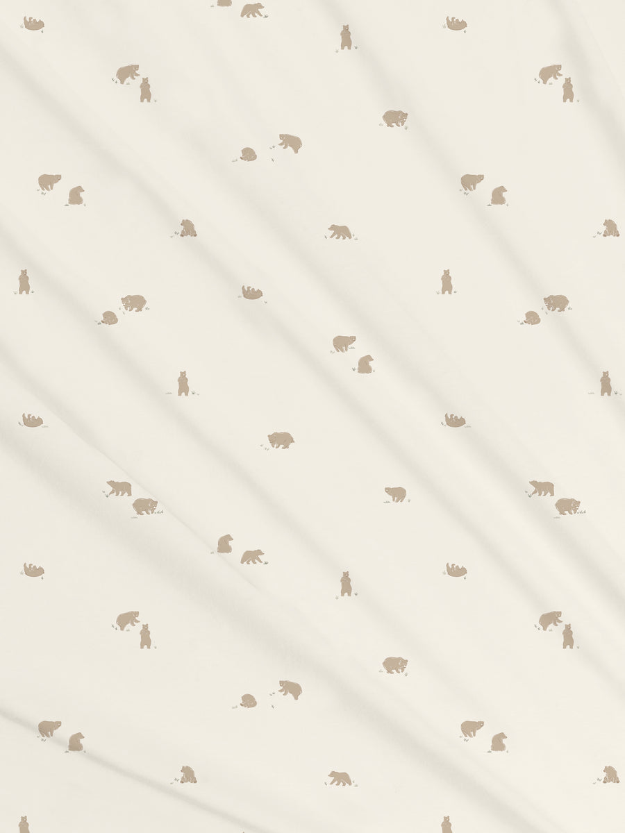 Swaddle Blanket | Bear / Truffle + Thyme KENDI by Colored Organics Swaddle Blanket | Bear / Truffle + Thyme | Colored Organics®