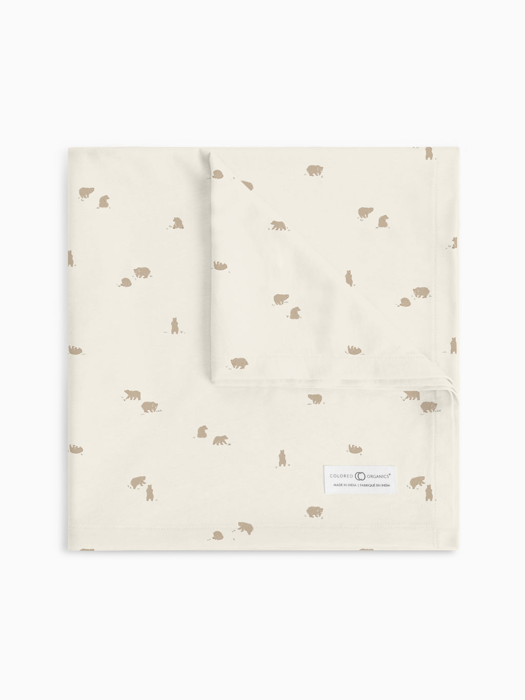 Swaddle Blanket | Bear / Truffle + Thyme  KENDI by Colored Organics Swaddle Blanket | Bear / Truffle + Thyme | Colored Organics®