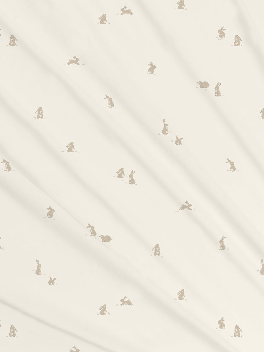 Swaddle Blanket | Bunny / Oat + Clay KENDI by Colored Organics Swaddle Blanket | Bunny / Oat + Clay | Colored Organics®