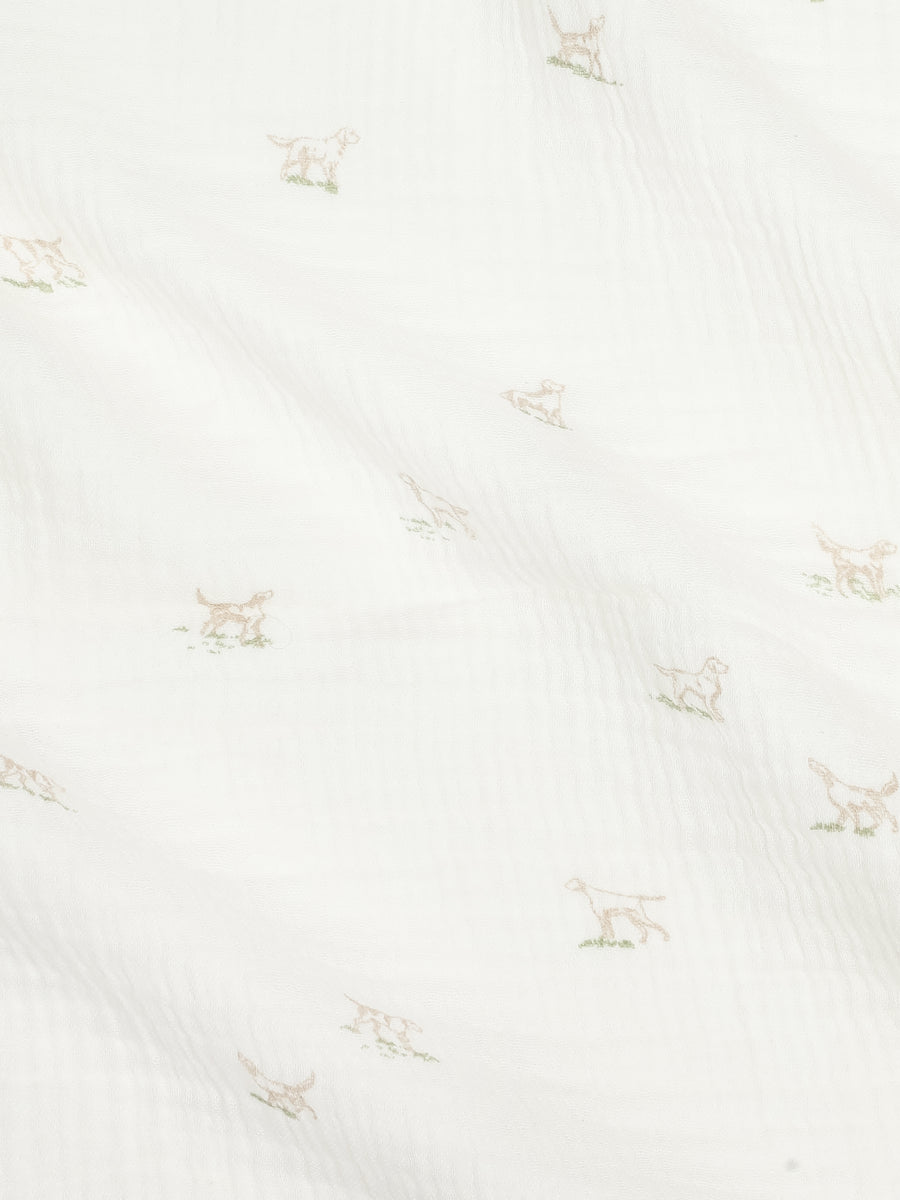 Muslin Swaddle Blanket - Field Dog Baby : Accessories : Swaddle Blankets : Nursery : Blankets KENDI by Colored Organics Muslin Swaddle Blanket | Colored Organics®