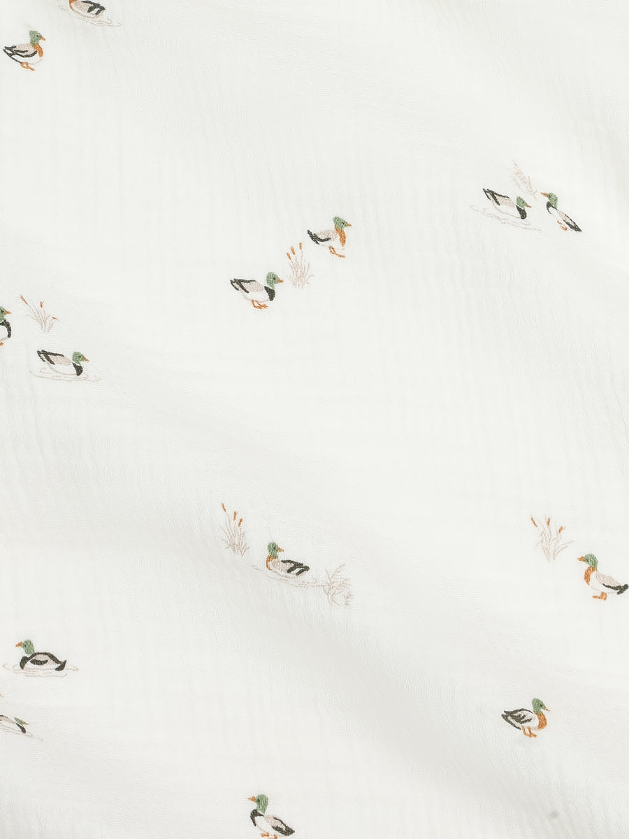 Muslin Swaddle Blanket - Mallard Baby : Accessories : Swaddle Blankets : Nursery : Blankets KENDI by Colored Organics Muslin Swaddle Blanket | Colored Organics®