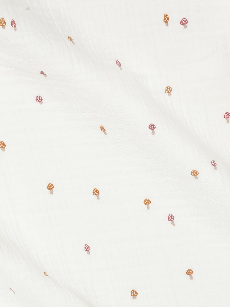 Muslin Swaddle Blanket - Mushroom Baby : Accessories : Swaddle Blankets : Nursery : Blankets KENDI by Colored Organics Muslin Swaddle Blanket | Colored Organics®