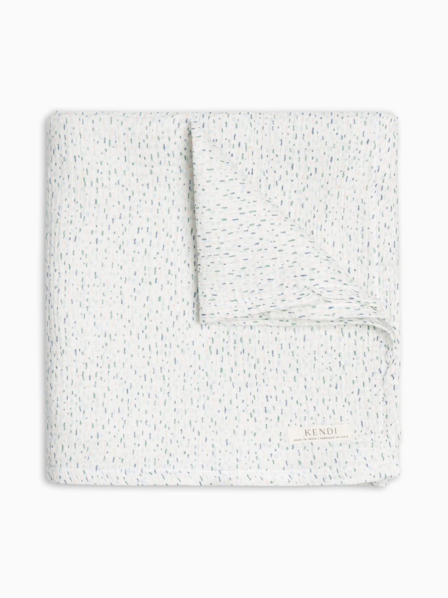 Muslin Swaddle Blanket - Pinehurst / Powder + Shell Baby : Accessories : Swaddle Blankets : Nursery : Blankets KENDI by Colored Organics Muslin Swaddle Blanket - Pinehurst / | Colored Organics®