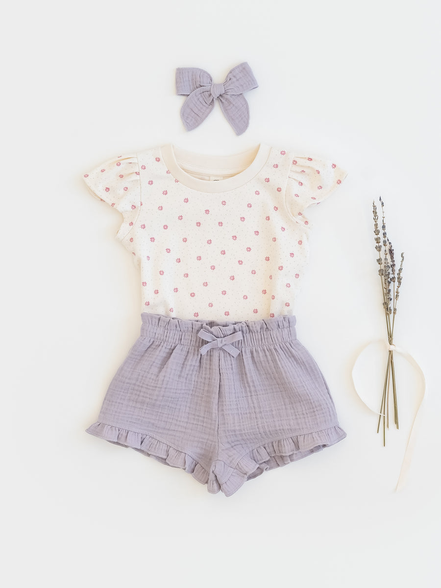 Pearl Petal Sleeve Tee Sale : Baby-Kids : Tops : Tees : Short Sleeves Colored Organics Pearl Petal Sleeve Tee for Baby | Colored Organics®