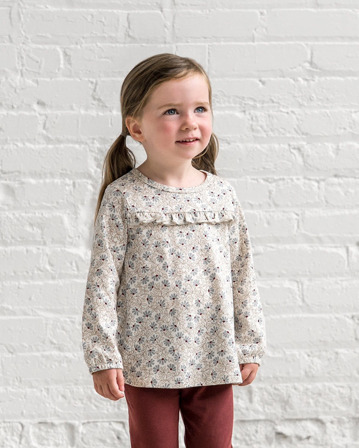 Sorren Ruffle Long Sleeve Top Sale : Baby-Kids : Tops : Shirts : Long Sleeves Colored Organics Sorren Ruffle Long Sleeve Top for Baby | Colored Organics®