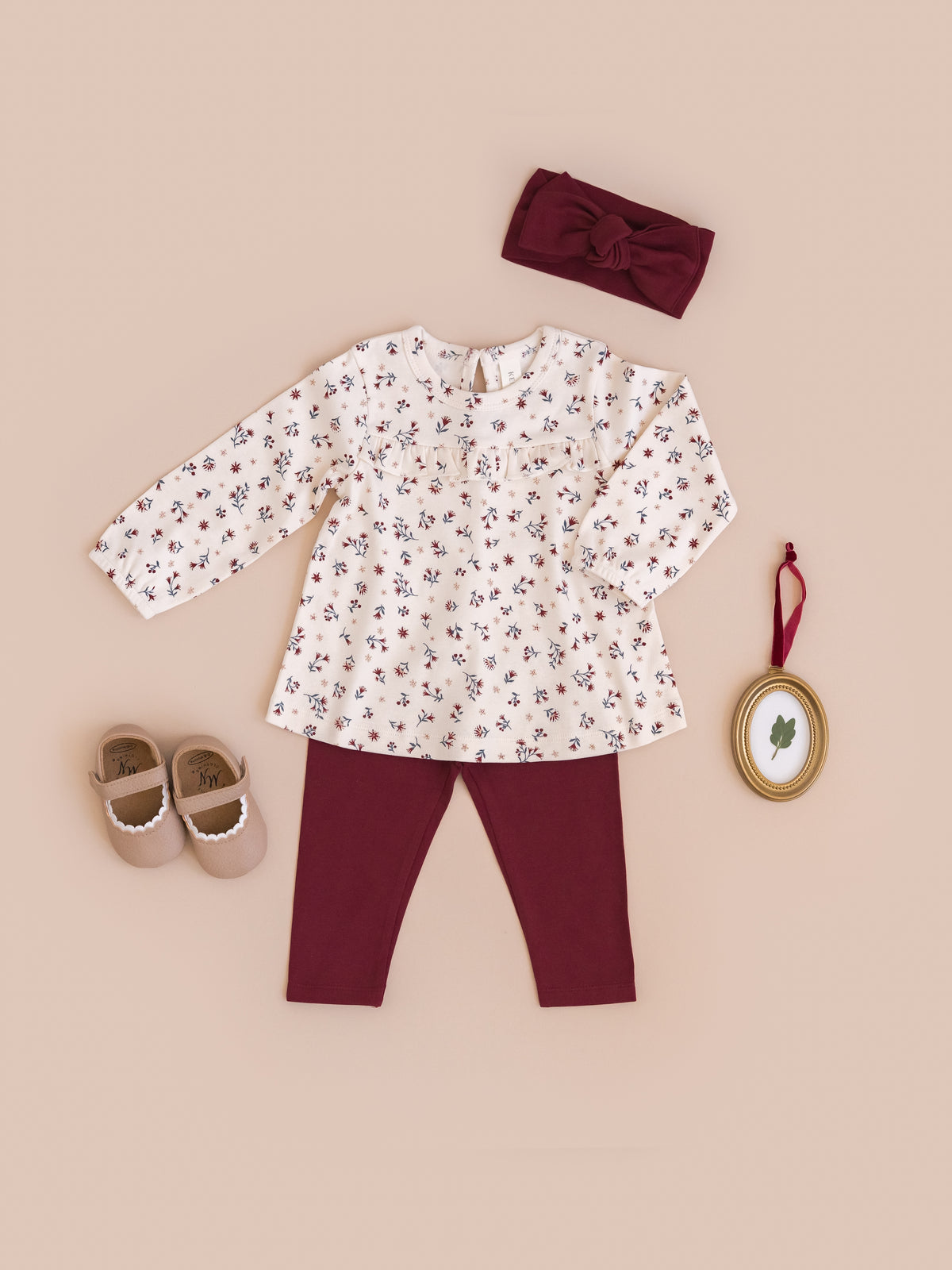 Sorren Ruffle Long Sleeve Top - Cassia Floral
