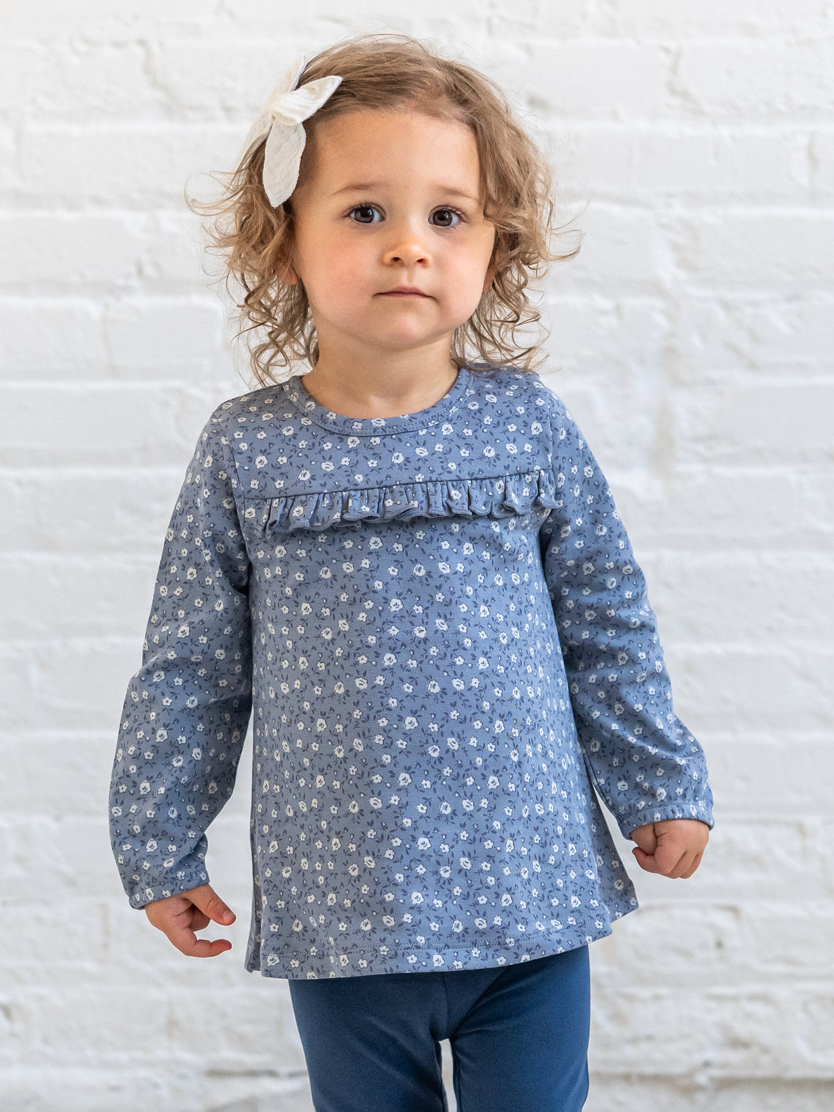 Sorren Ruffle Long Sleeve Top - Millie Floral