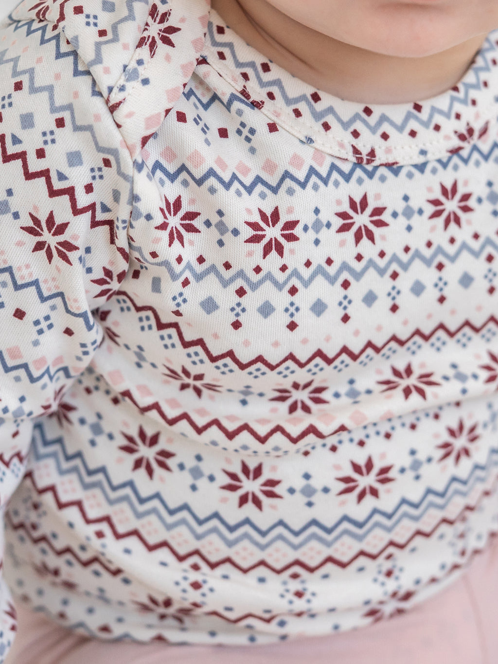 PRE ORDER River Bodysuit - Bluen Fairisle Baby : One Pieces : Bodysuits : Long Sleeves KENDI by Colored Organics River Bodysuit for Babies | Colored Organics®
