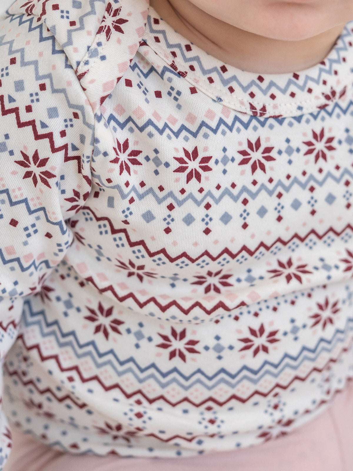 PRE ORDER River Bodysuit - Bluen Fairisle Baby : One Pieces : Bodysuits : Long Sleeves KENDI by Colored Organics River Bodysuit for Babies | Colored Organics®