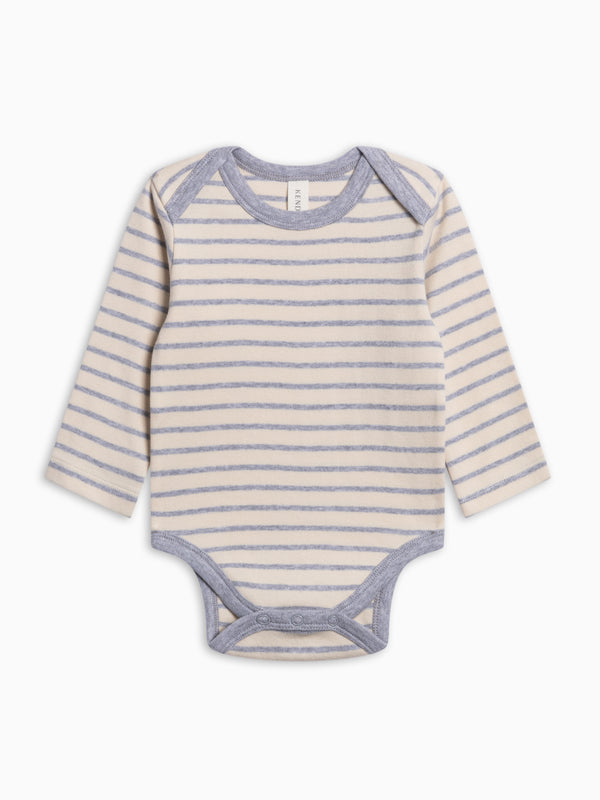 River Bodysuit - Bob Stripe Baby : One Pieces : Bodysuits : Long Sleeves KENDI by Colored Organics River Bodysuit for Babies | Colored Organics®