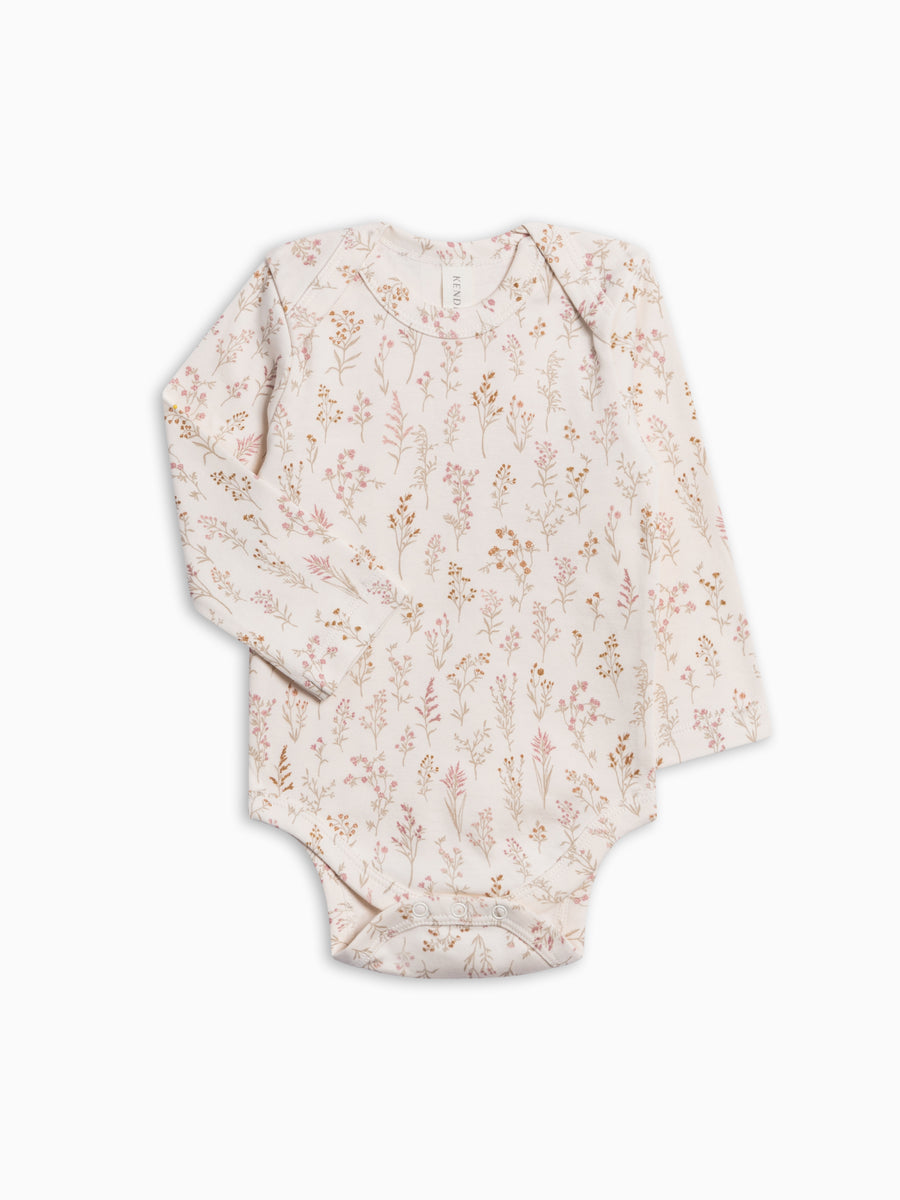 River Bodysuit - Botanicals Baby : One Pieces : Bodysuits : Long Sleeves KENDI by Colored Organics River Bodysuit for Babies | Colored Organics®