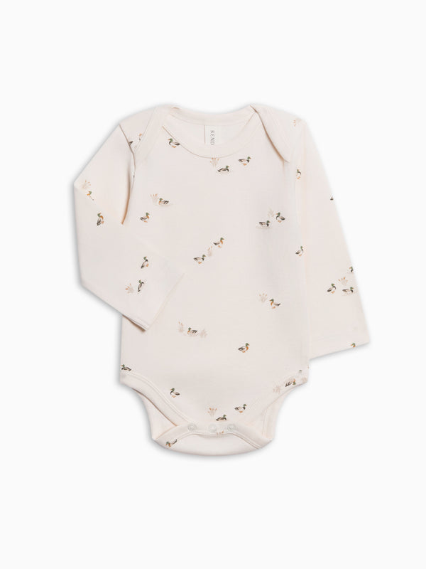 River Bodysuit - Mallard Baby : One Pieces : Bodysuits : Long Sleeves KENDI by Colored Organics River Bodysuit for Babies | Colored Organics®