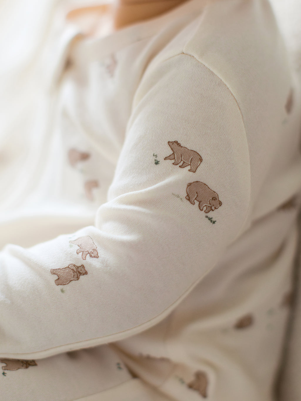 Peyton Zipper Sleeper | Bear / Truffle + Thyme  KENDI by Colored Organics Peyton Zipper Sleeper | Bear / Truffle | Colored Organics®