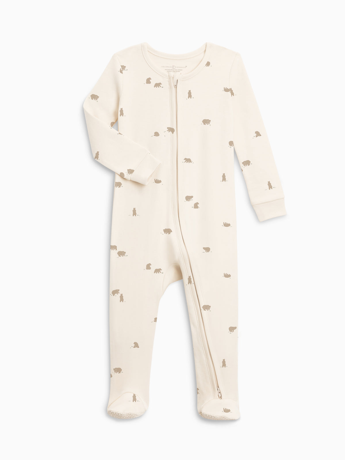 Peyton Zipper Sleeper | Bear / Truffle + Thyme  KENDI by Colored Organics Peyton Zipper Sleeper | Bear / Truffle | Colored Organics®