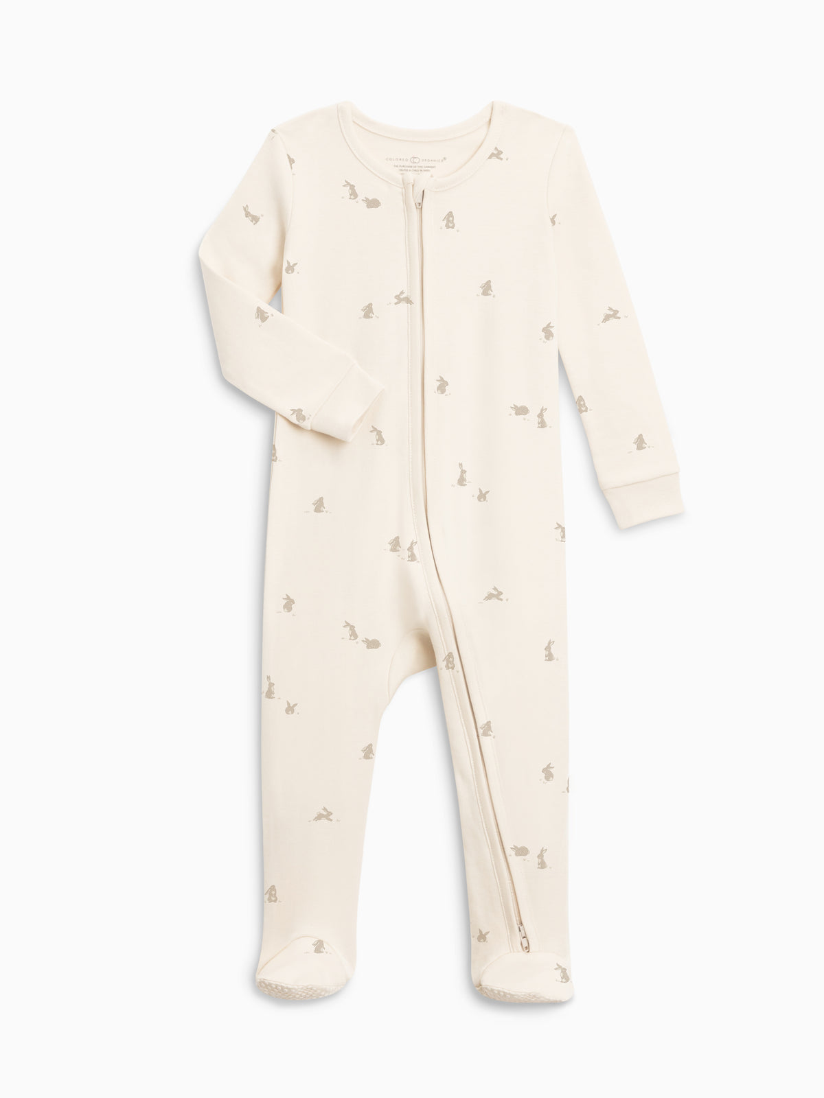 Peyton Zipper Sleeper | Bunny / Oat + Clay  KENDI by Colored Organics Peyton Zipper Sleeper | Bunny / Oat + | Colored Organics®