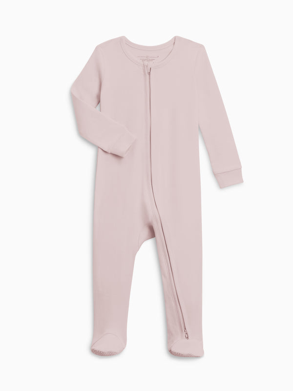 Classic Peyton Zipper Sleeper Baby : One Pieces : Sleepers : Long Sleeves KENDI by Colored Organics Organic Peyton Zipper Footed Sleeper | Colored Organics®