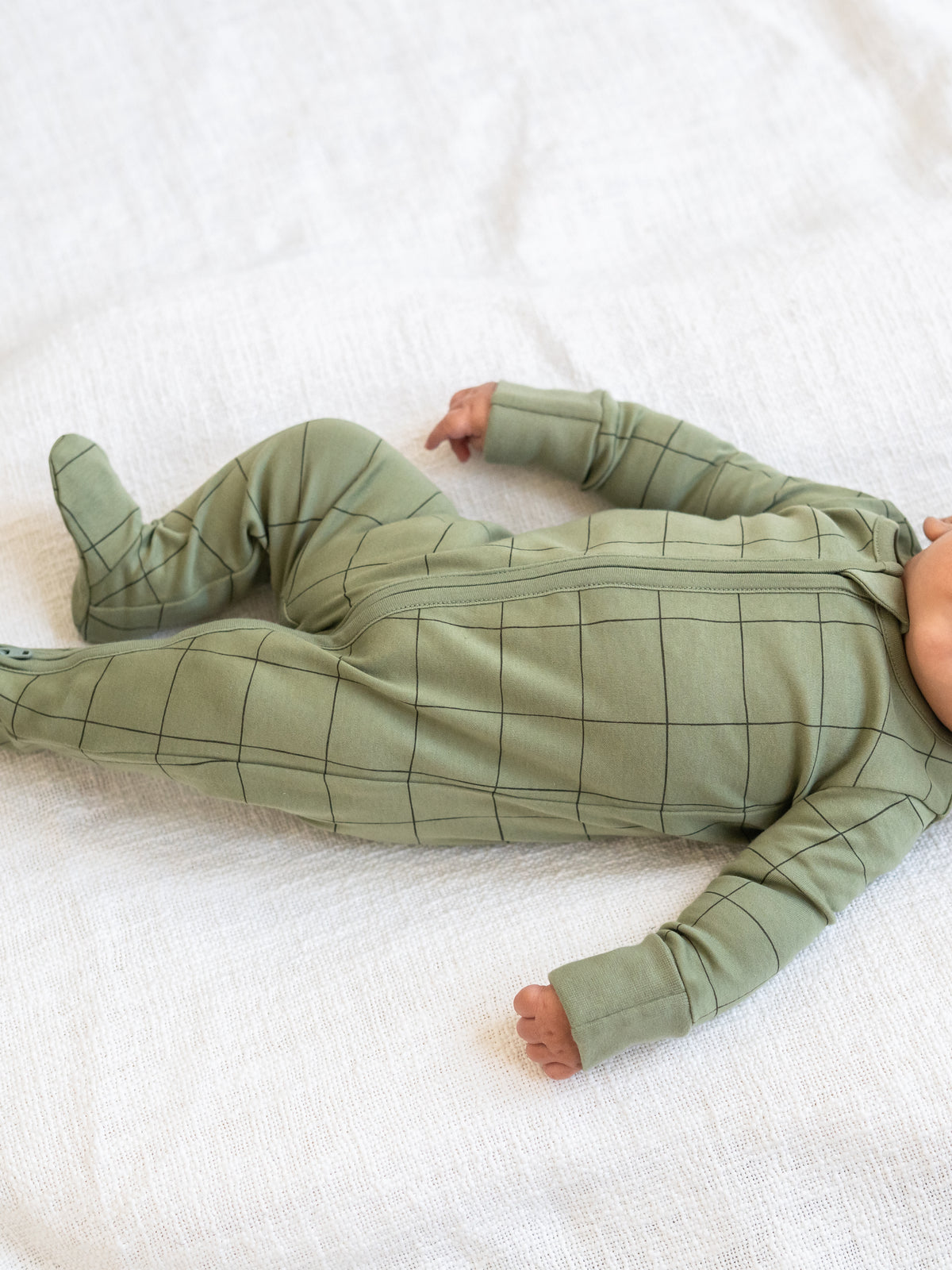 Peyton Zipper Sleeper - Basket Baby : One Pieces : Sleepers : Long Sleeves KENDI by Colored Organics Peyton Zipper Sleeper for Baby | Colored Organics®