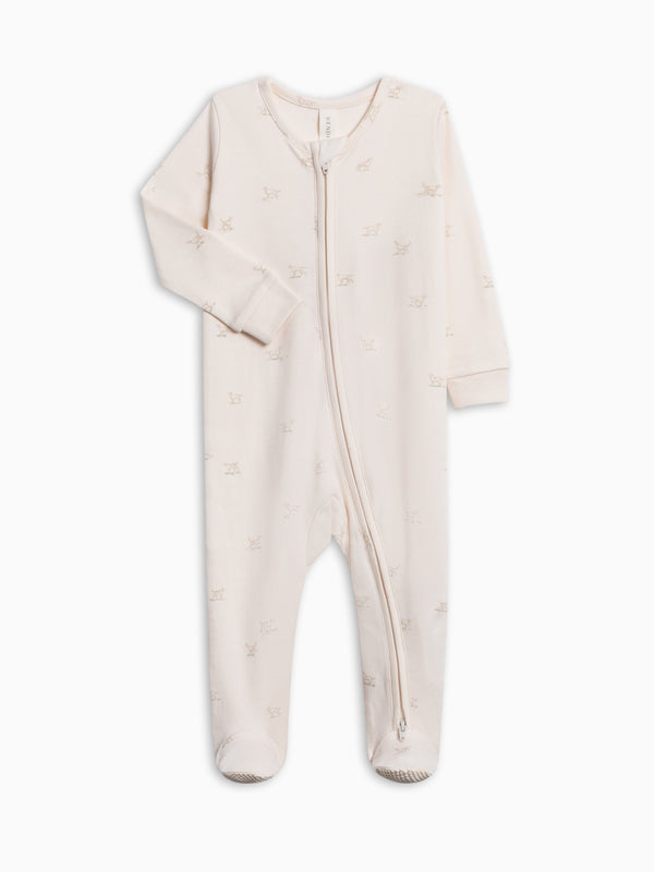 Peyton Zipper Sleeper - Field Dog Baby : One Pieces : Sleepers : Long Sleeves KENDI by Colored Organics Peyton Zipper Sleeper for Baby | Colored Organics®