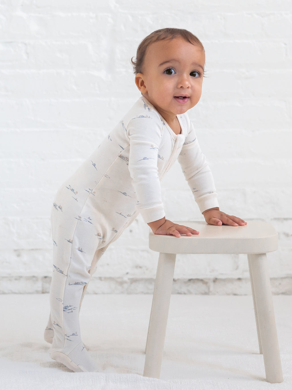 Peyton Zipper Sleeper - Hearthside Baby : One Pieces : Sleepers : Long Sleeves KENDI by Colored Organics Peyton Zipper Sleeper for Baby | Colored Organics®